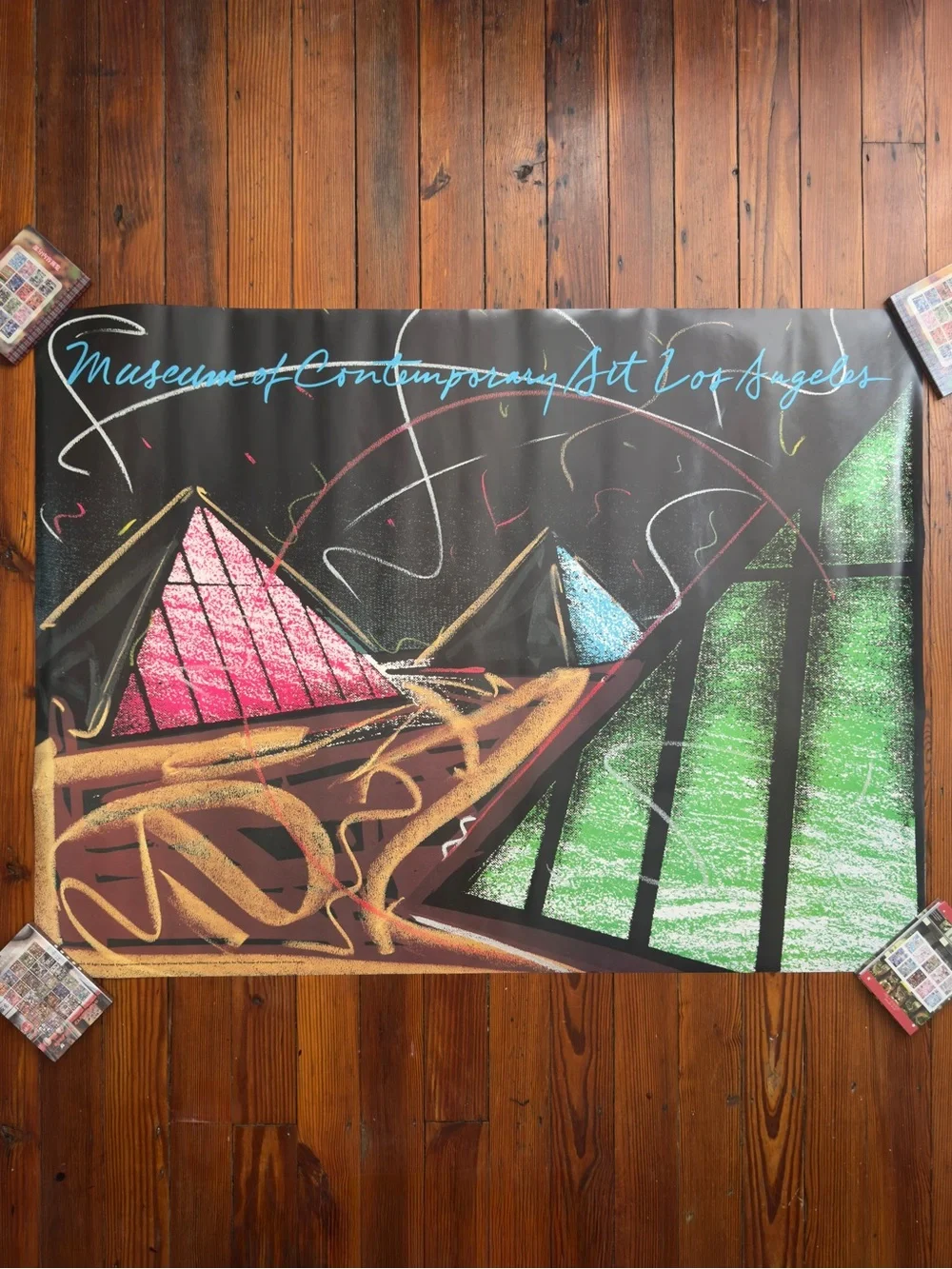 Vintage 1990 John Van Hamersveld x MOCA Los Angeles xl poster 36x48